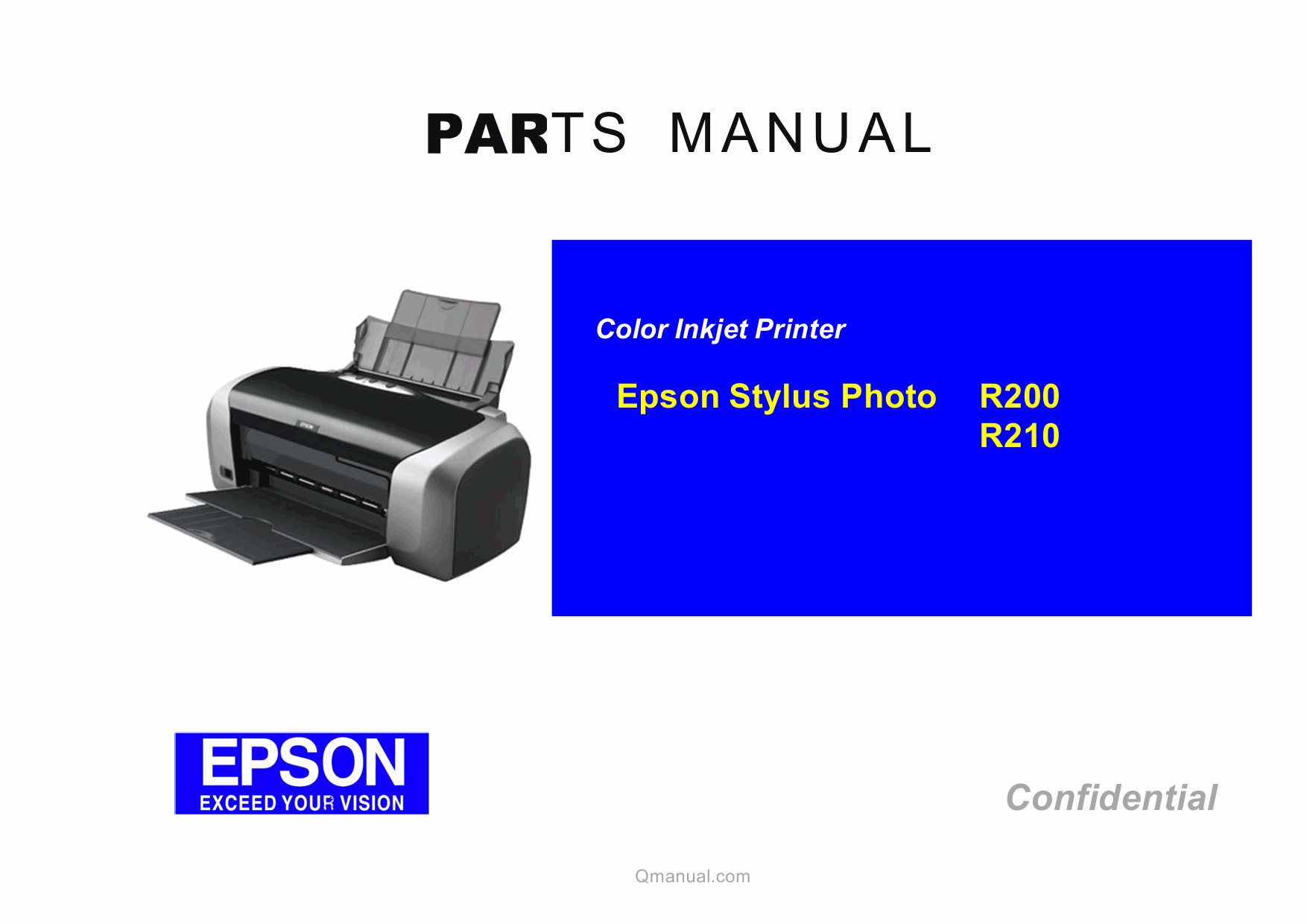 EPSON StylusPhoto R200 R210 Parts Manual-1 EPSON StylusPhoto R200 R210 Parts Manual-1